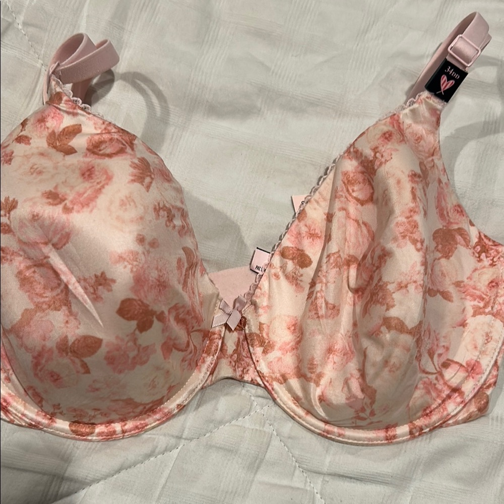 Floral Pink Bra